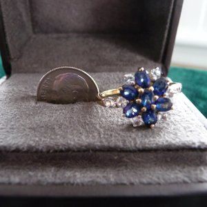 2.13 carat blue and white Ceylon sapphire